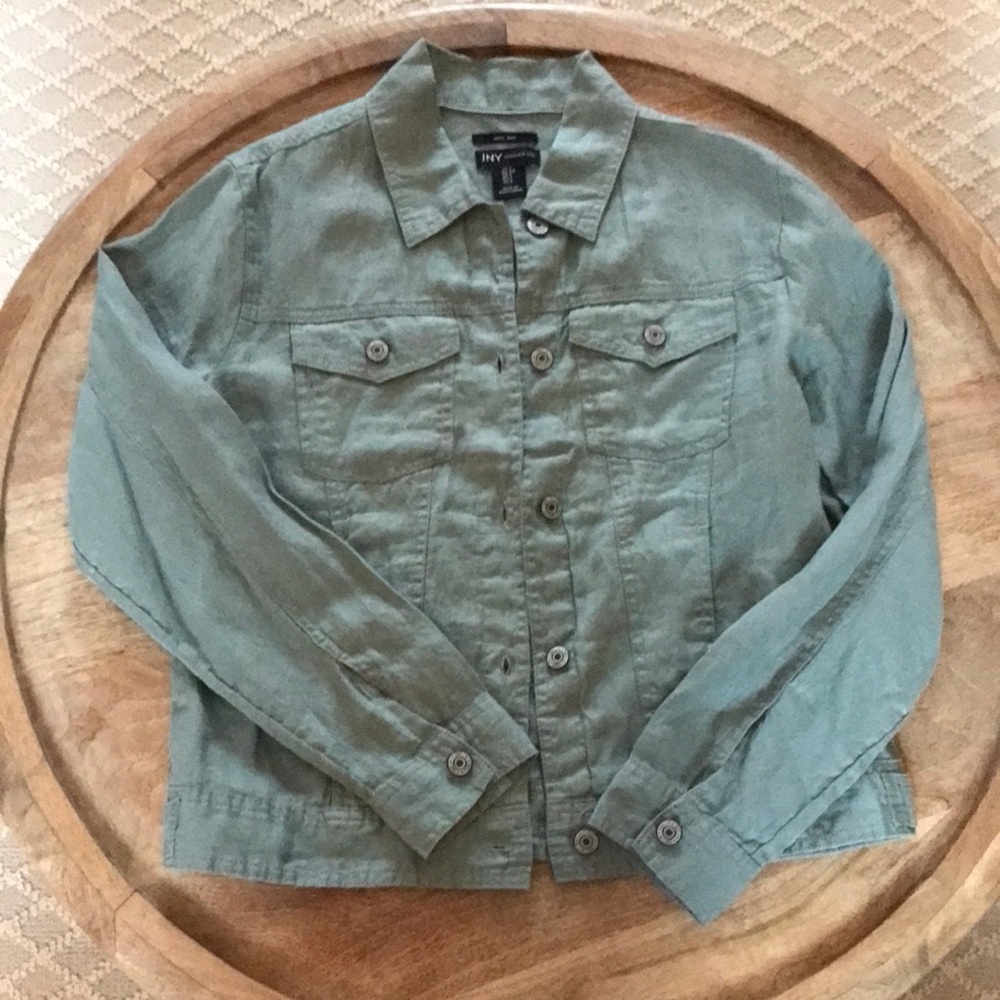 Jones New York Cropped Linen Jacket